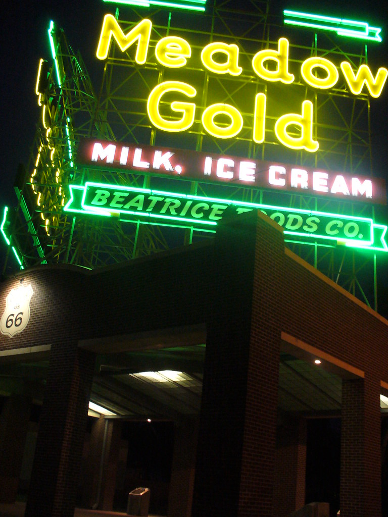 Meadow Gold Sign The restored Meadow Gold sign in Tulsa, O… Flickr
