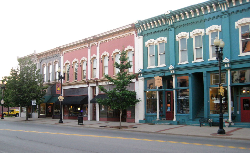 Colorful Downtown Historic downtown Lowell, Michigan Brandon