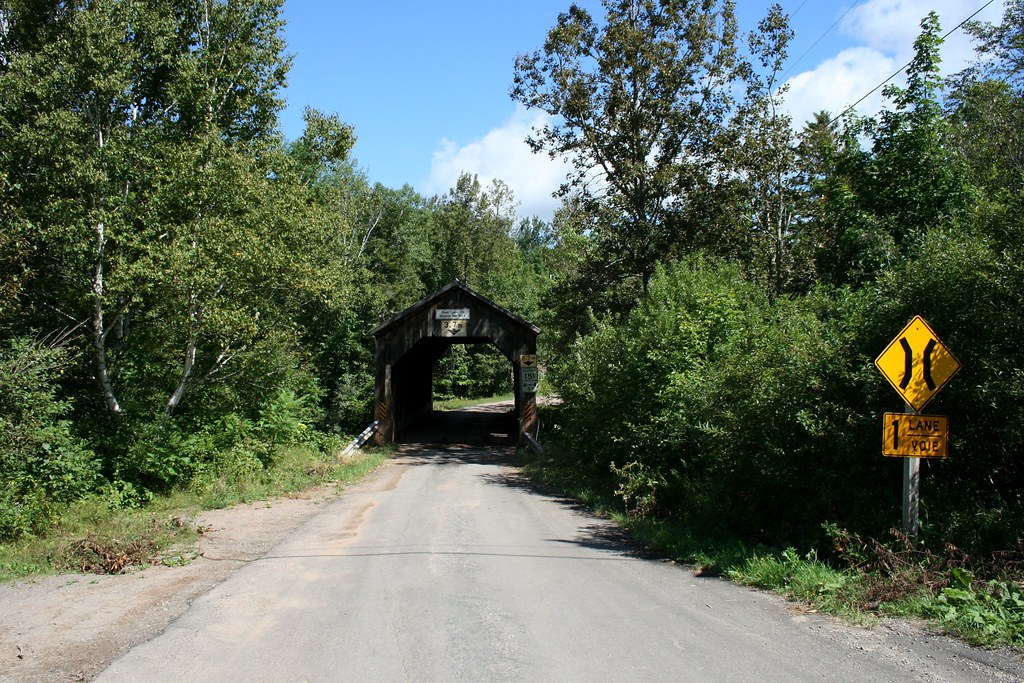 Moores Mills Covered Bridge Covered bridge over Trout Cree… Flickr
