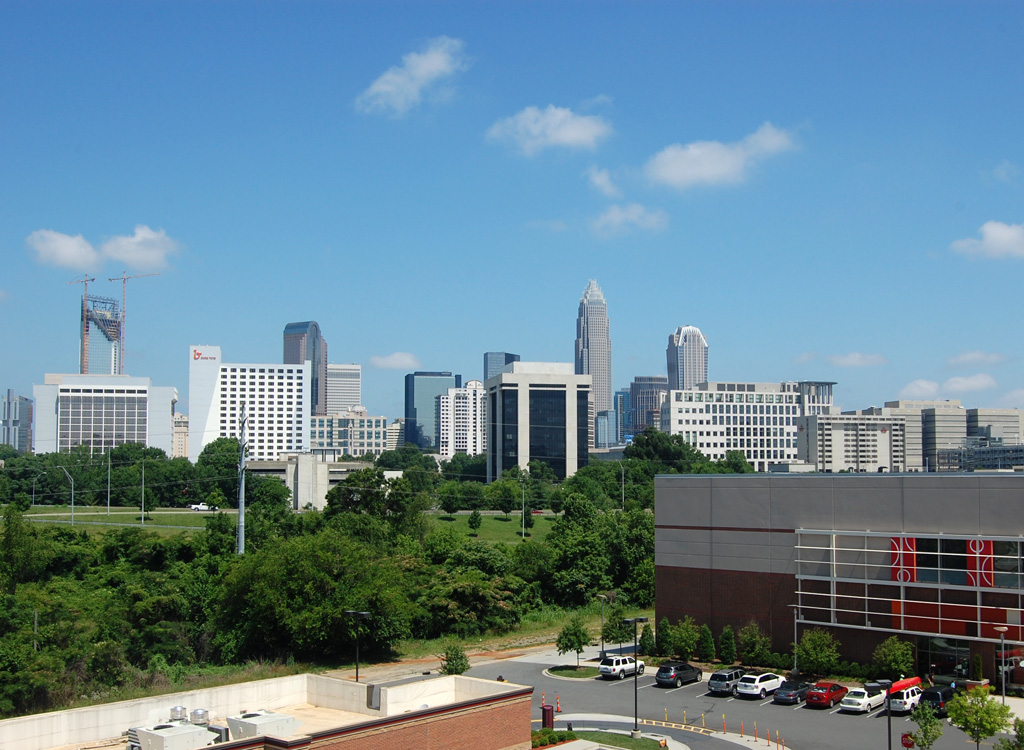 Charlotte Skyline from Midtown parking deck Visit CLTblog.… James