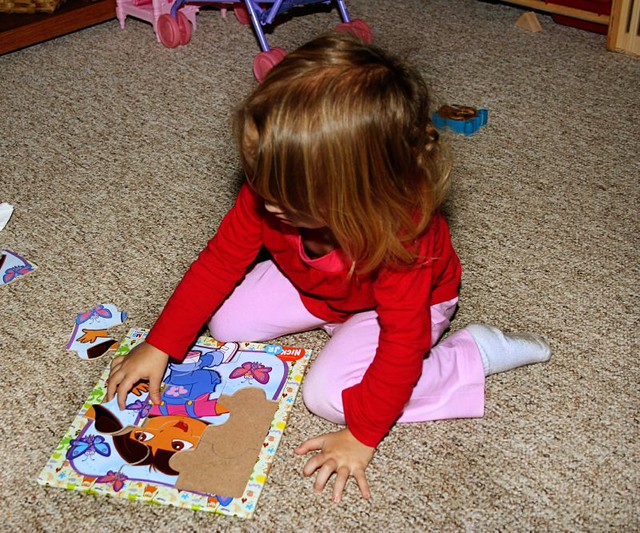 Puzzle Time Lani is obsessed with puzzles now. We do these… Flickr