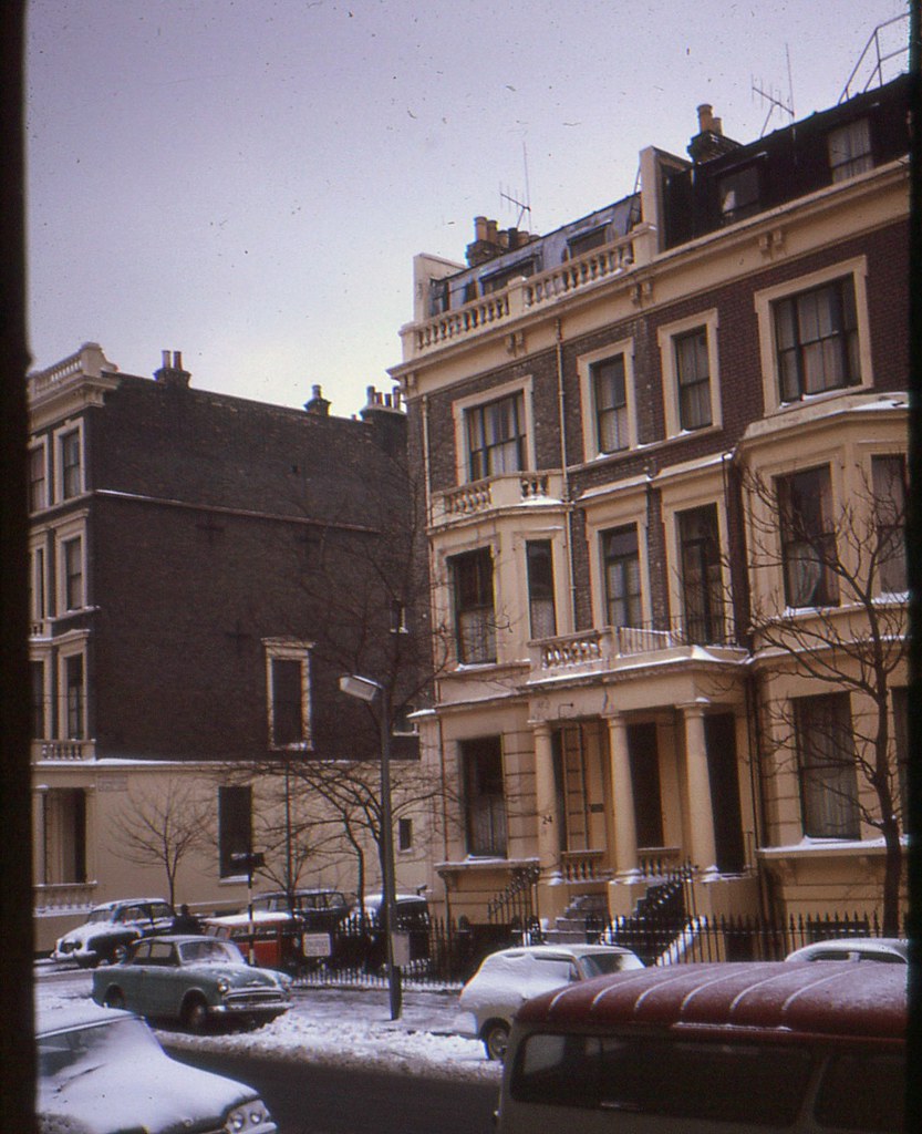 Longridge Road London SW5, winter 1965. Ben Flickr