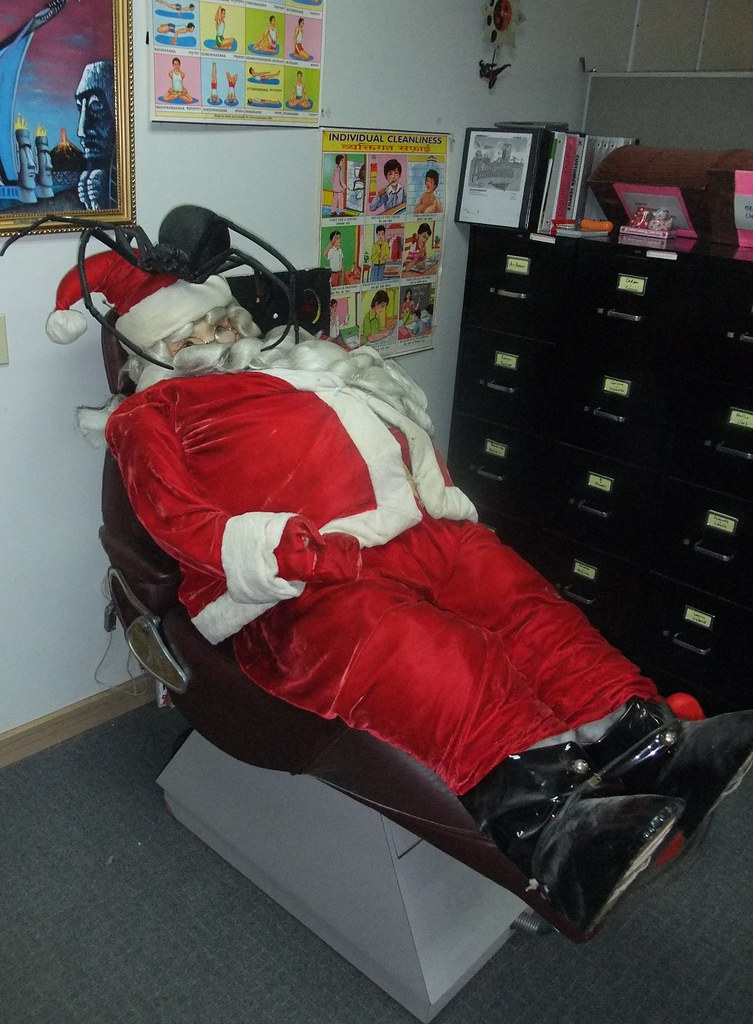 Santa Claus in Dentist Chair With Cockroach Picture used i… Flickr