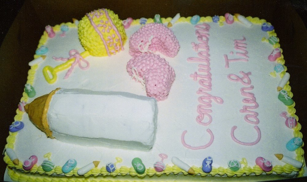Baby shower cake I tried to make these items out of cake a… Flickr
