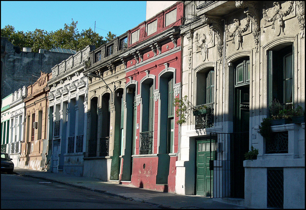 STREET with DIFFERENT COLOURED HOMES, Montevideo, Uruguay Flickr
