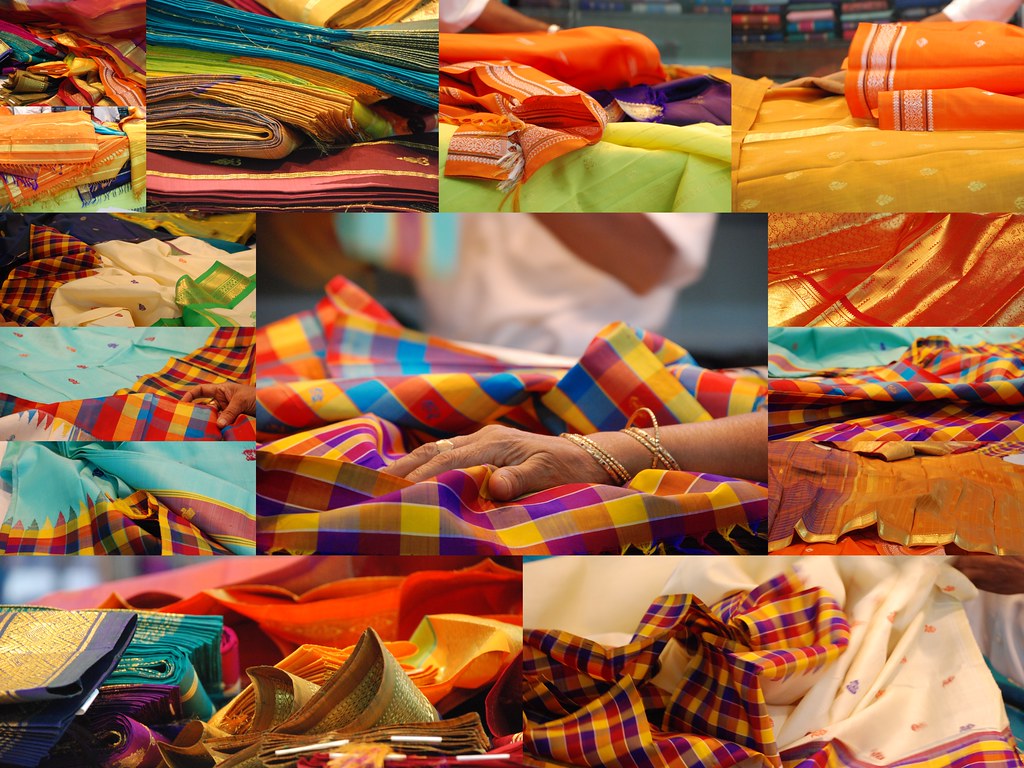 Thirubhuvanam Silks A collage of images taken at a saree s… Flickr