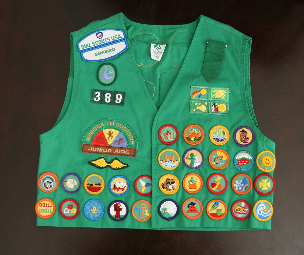 Girl Scout Junior vest (1) Katy C Flickr