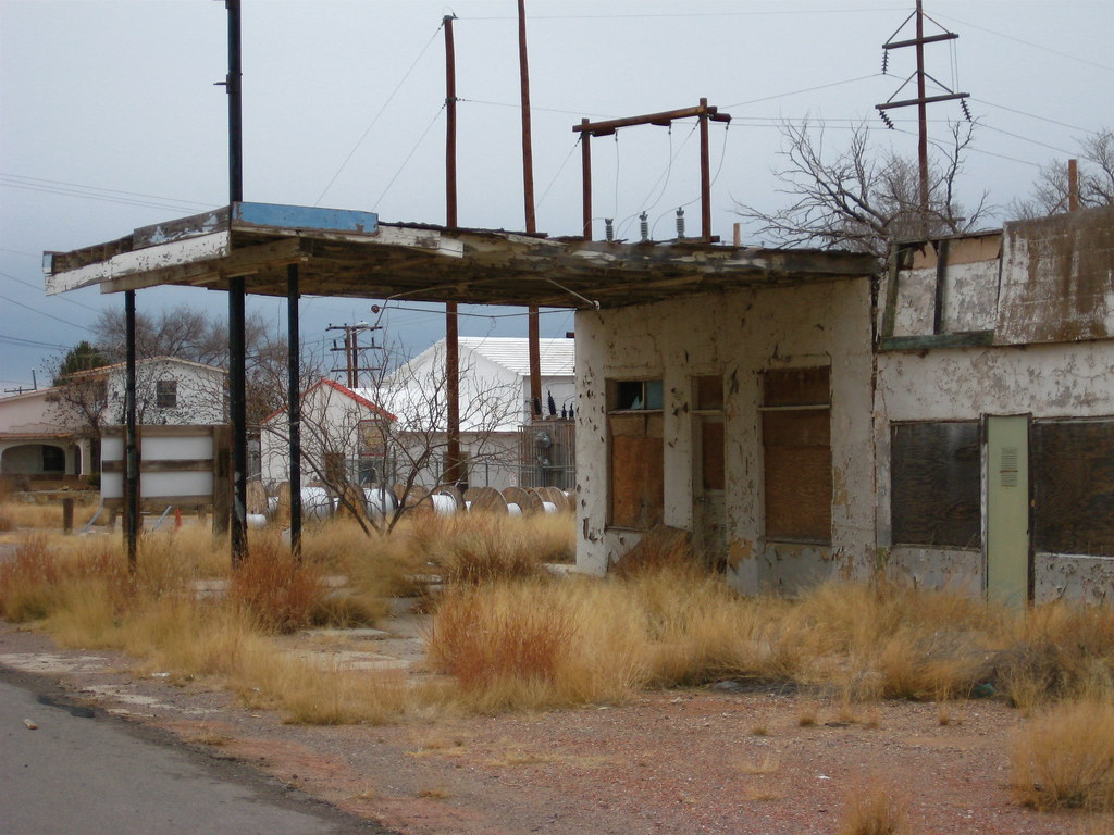 Abandoned Gas Station, Sierra Blanca TX No gas today. Robby Virus