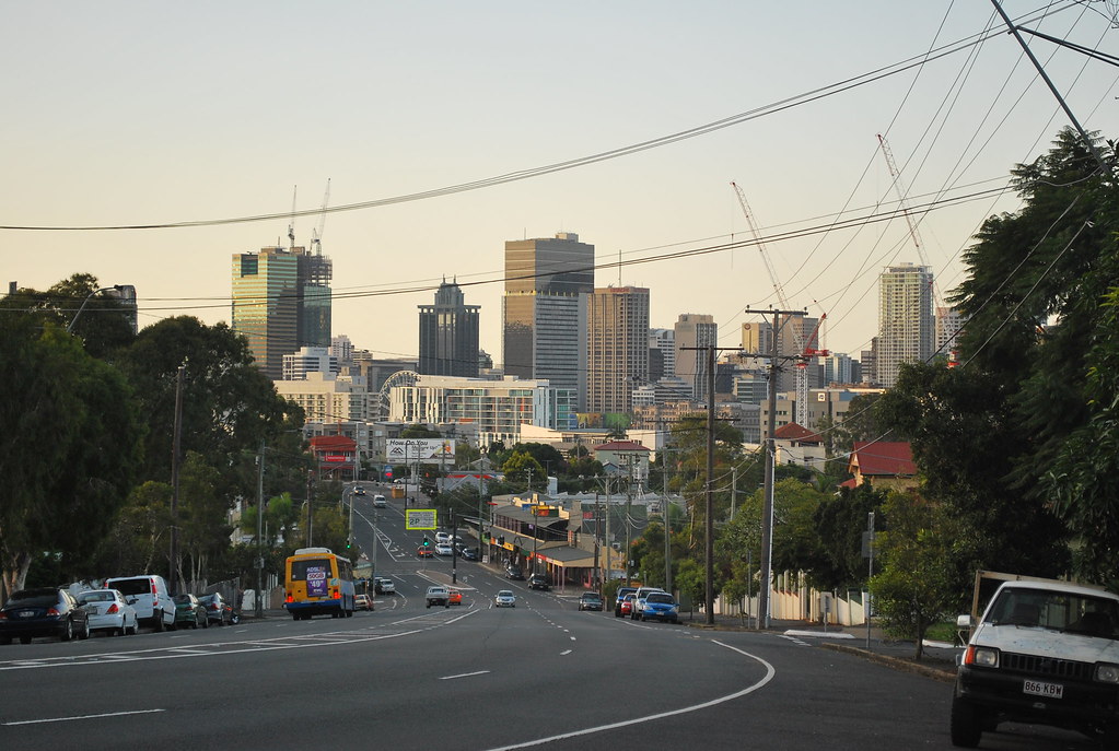 Brisbane Overview From Highgate Hill. Brisbane, QLD. Austr… CAUT