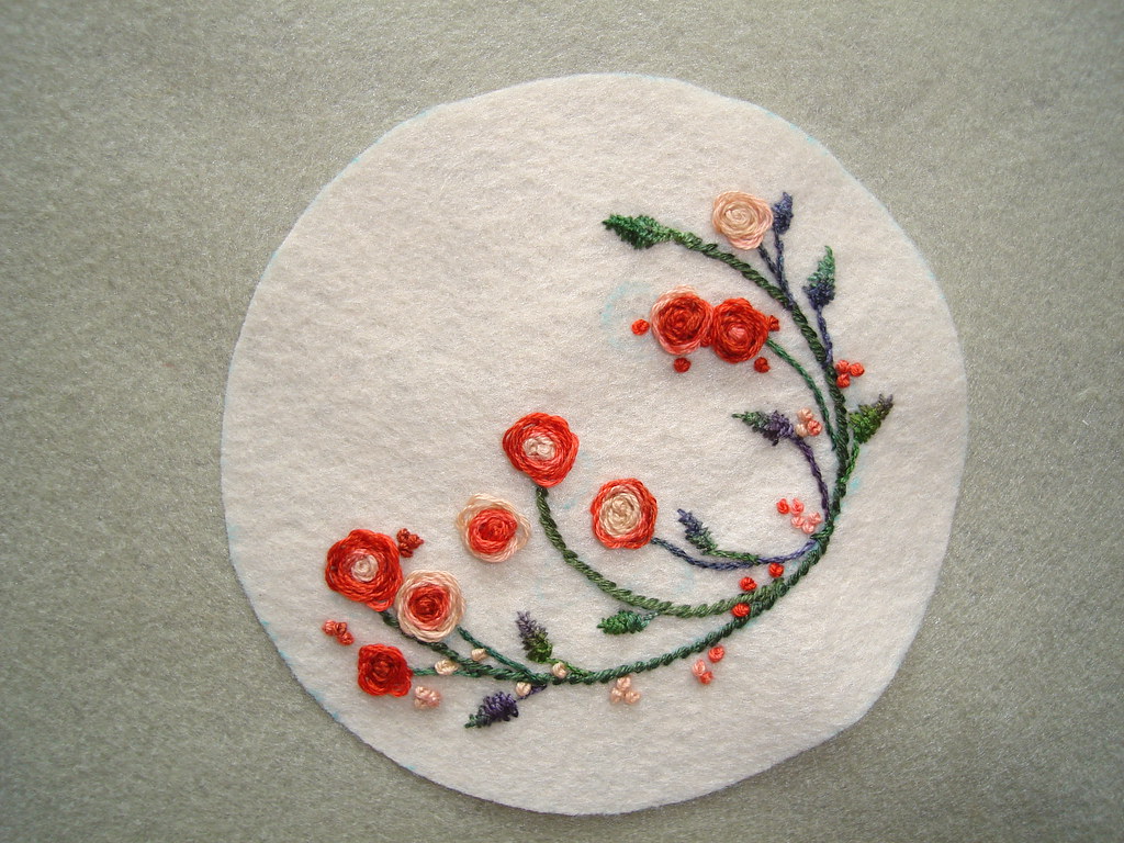 Free embroidery... with my hand dyed threads. www.panopint… Flickr