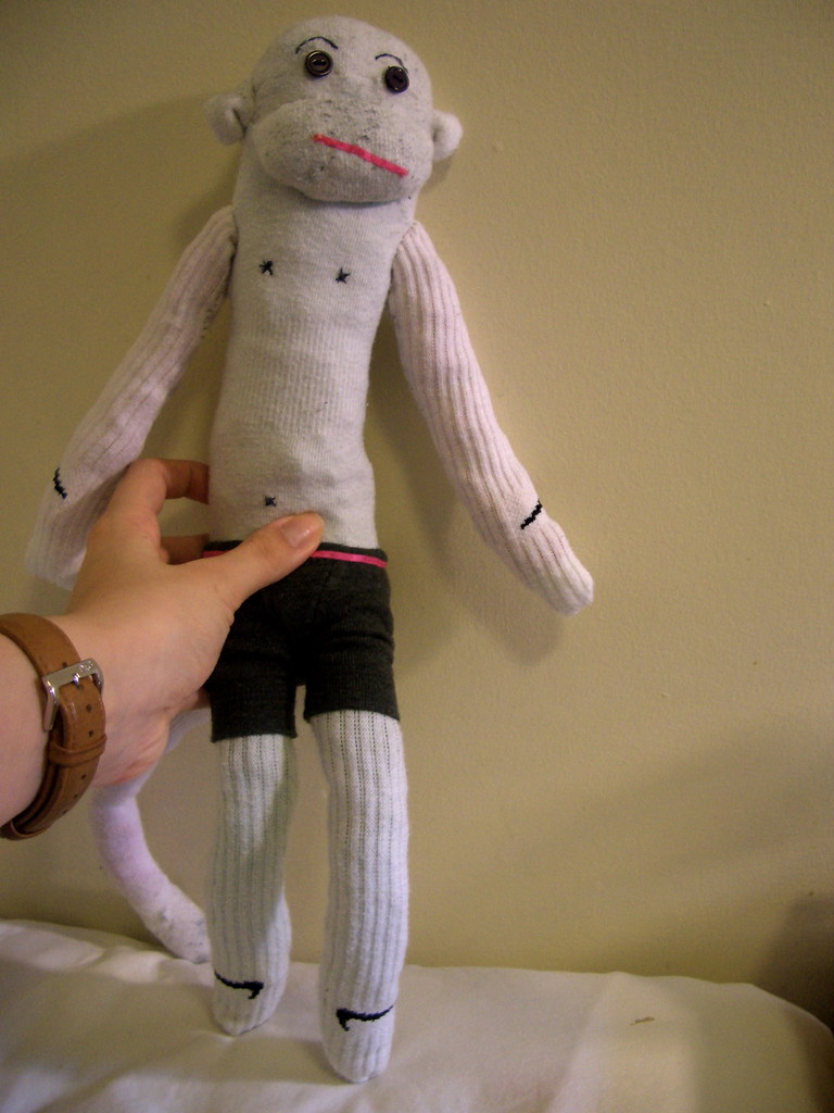Sock Monkey Sock Monkey can't stand up on his own ( Alice Bartlett Flickr