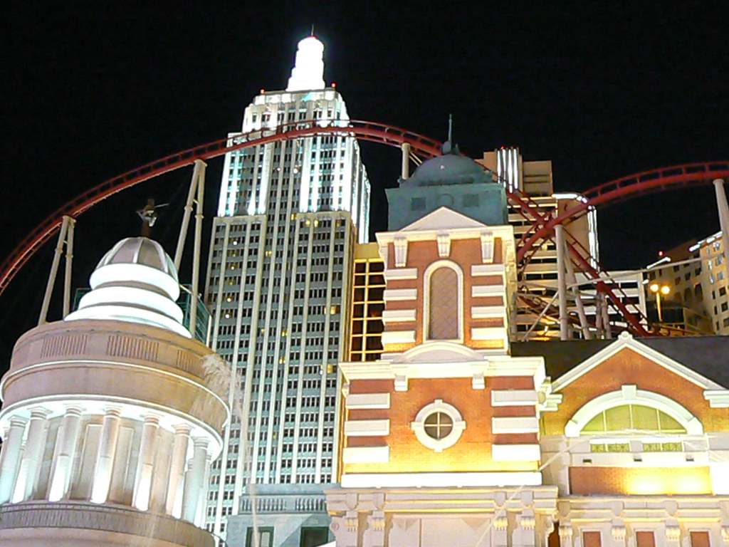 New York New York Hotel with roller coaster las vegas Flickr