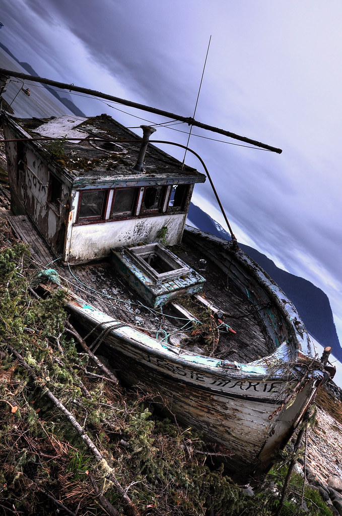 Boat in Wrangell Beached boat in Wrangell, Alaska. Marshall