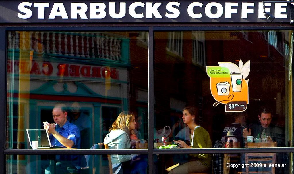 A Friday afternoon at Starbucks on Church Street near Harv… Flickr