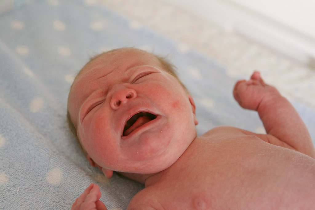 hates having her nappy changed 4 days old J the B Flickr