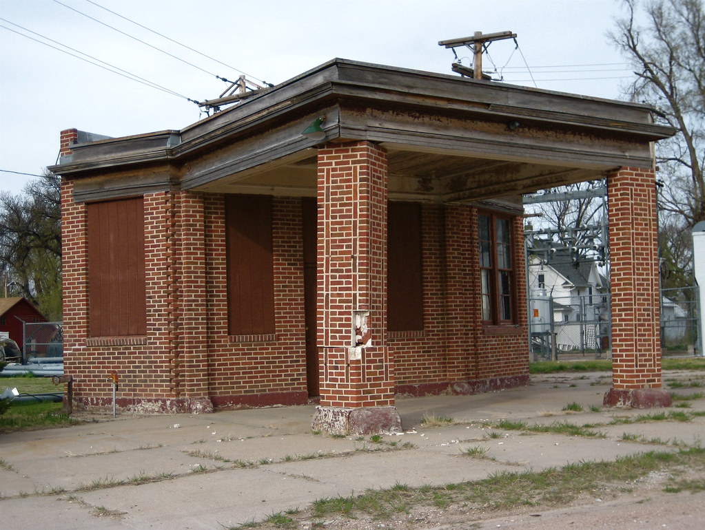 Old Gas Station, Palisade, NE Old brick gas station, long … Flickr