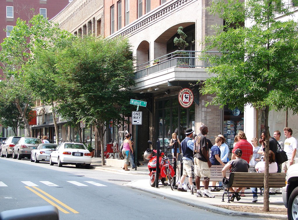 Street scene in downtown Asheville, North Carolina, during… Flickr