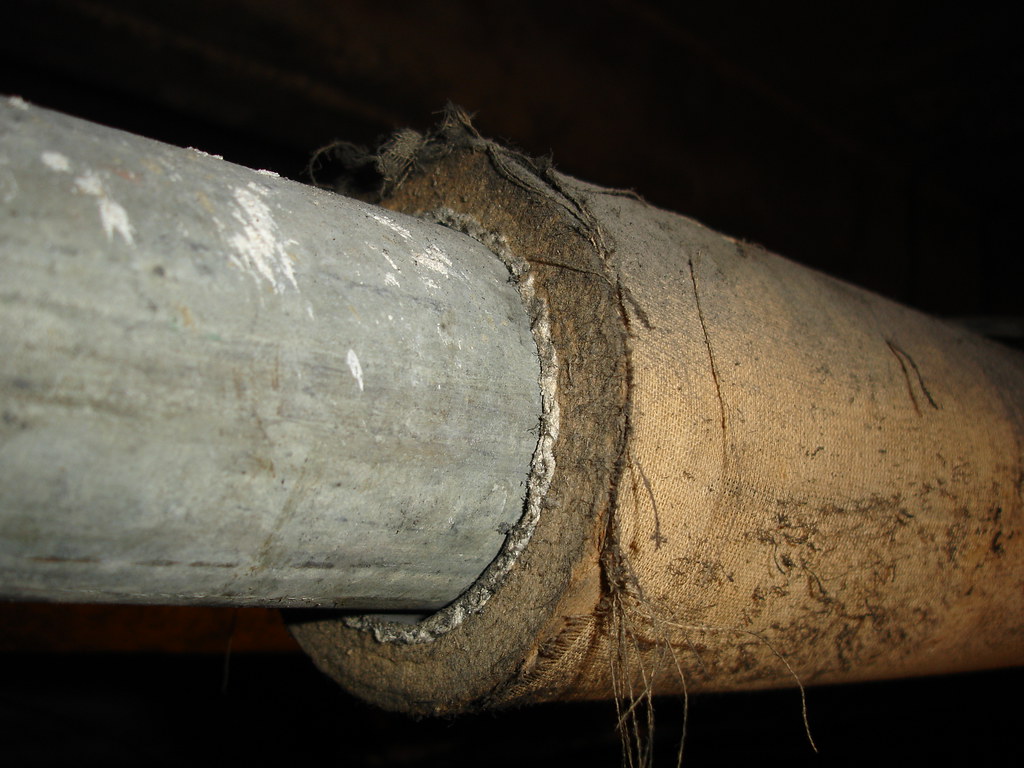 Asbestos Pipe Insulation Inner Layer Example of asbestos… Flickr