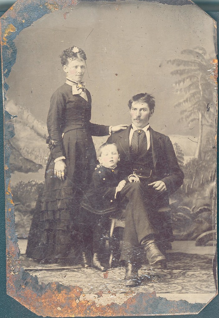 Unidentified family tintype John Rochon Flickr