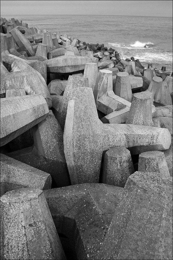 Concrete Wave Breakers Concrete Wave Breakers, East Lothia… Flickr