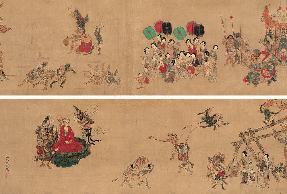 宋元钱选鬼趣图 Painted by the Song Dynasty artist Qian Xuan