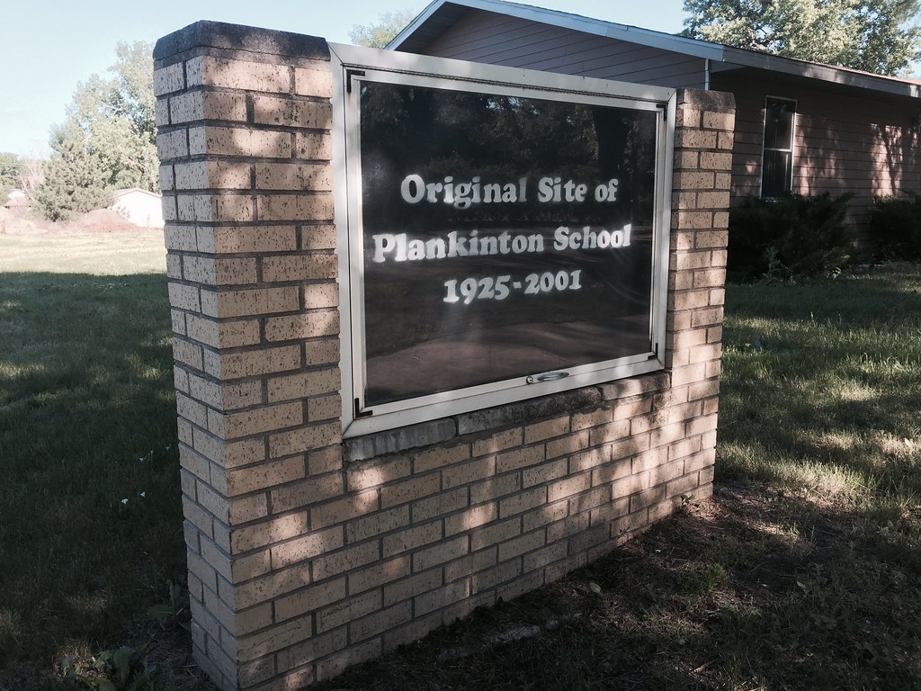 Plankinton School Memorial This is all that remains of the… Flickr