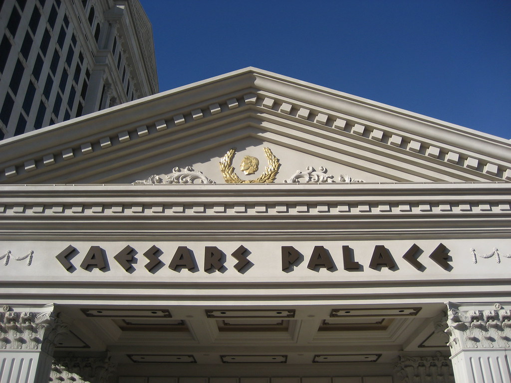 Caesars Palace entrance Aaron Stroot Flickr