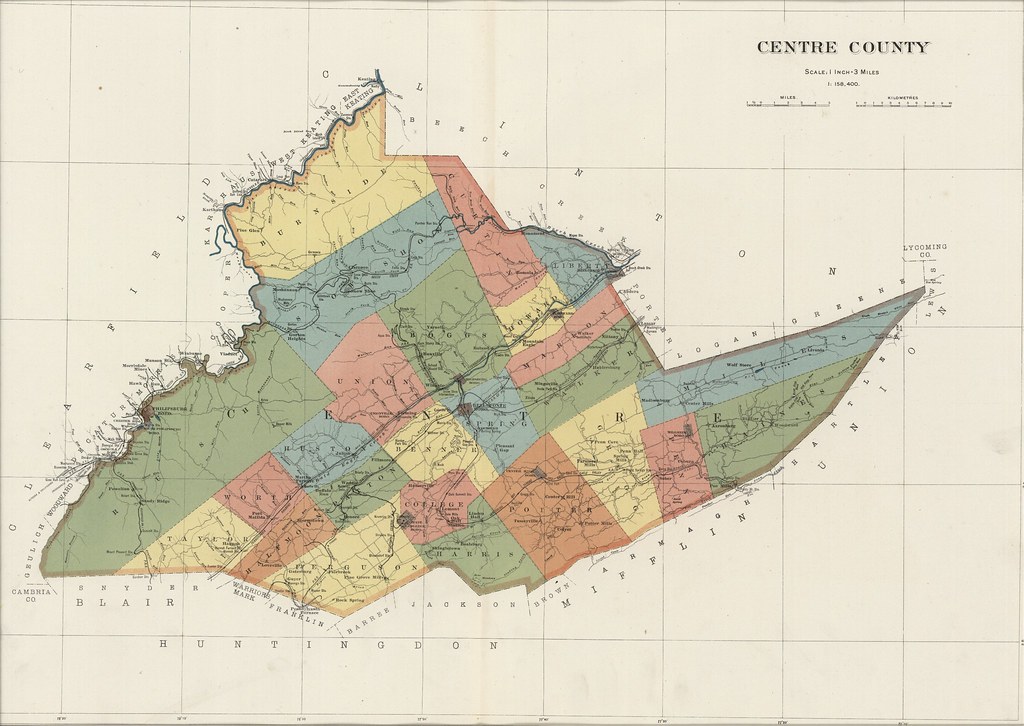 Map of Centre county, Pennsylvania 1900 This image was t… Flickr
