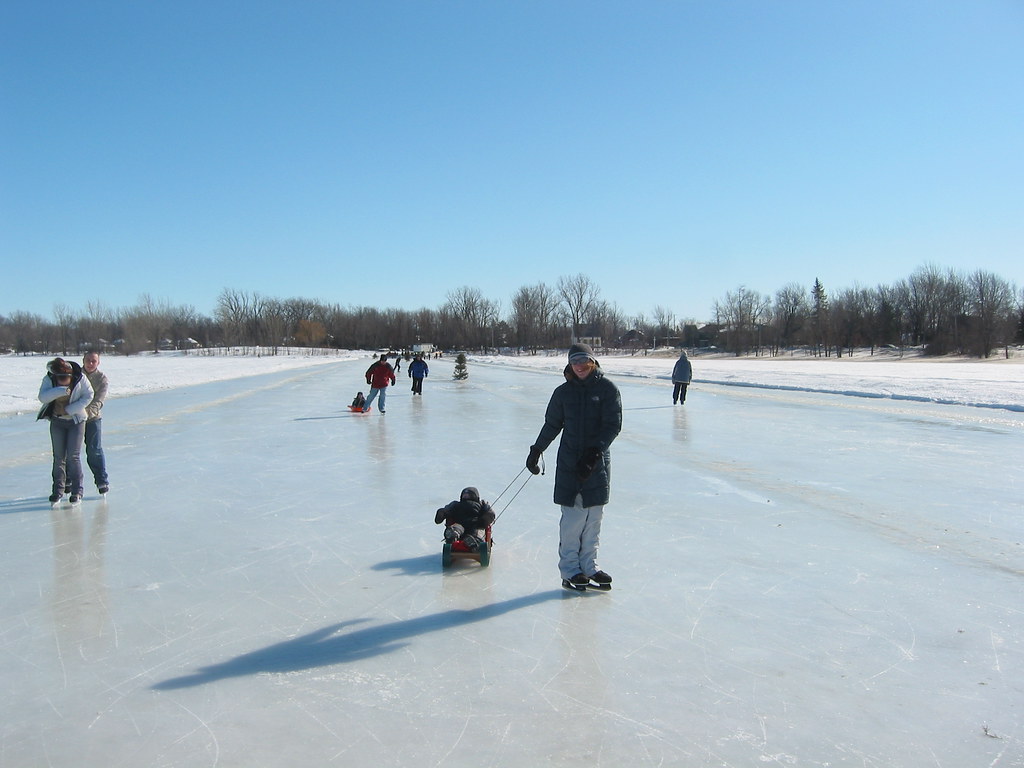 Skating on Lac des Deux Montagne Ryan, Grace and Megan O'Grady Flickr