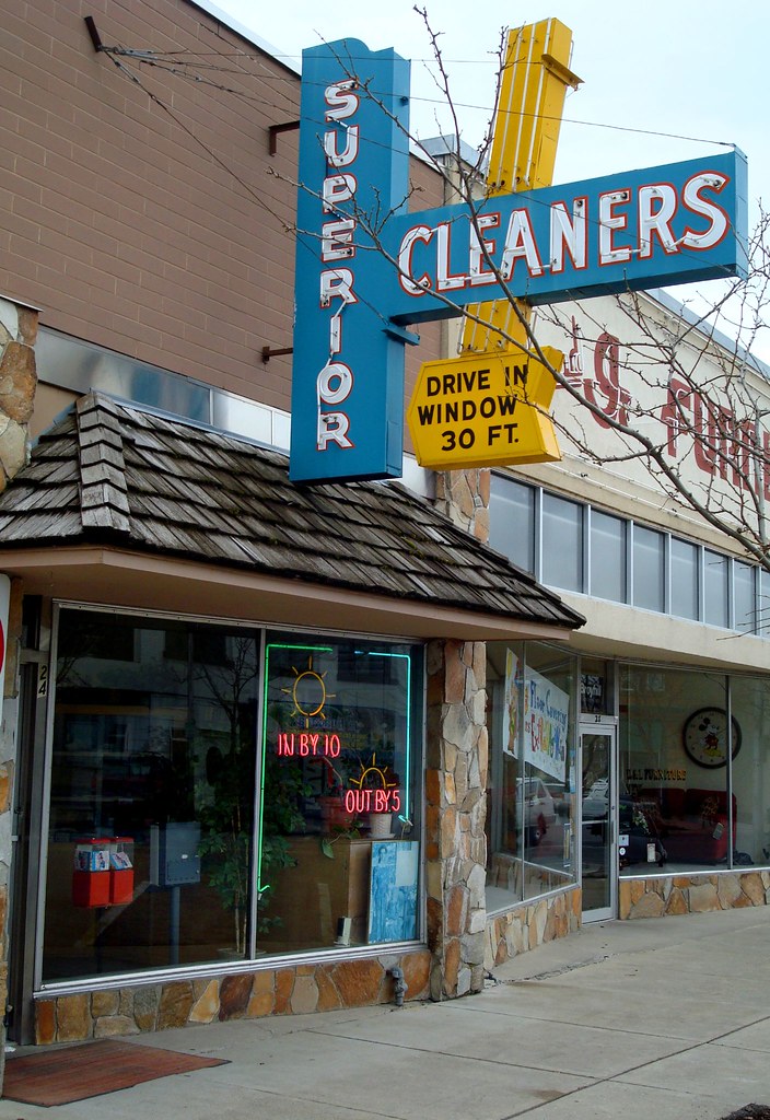 In by 10.. out by 5. Superior Cleaners neon sign Lo… Flickr