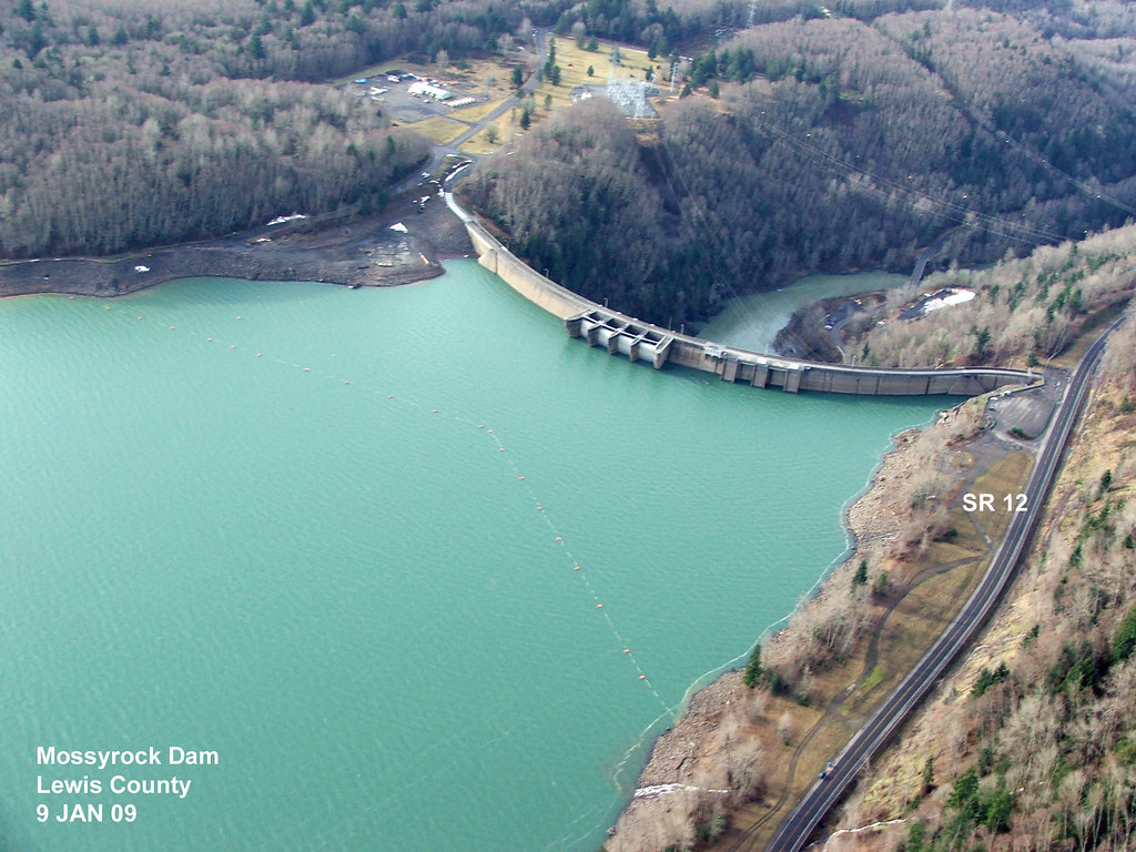 US 12 Mossyrock Dam Lewis County Washington State Dept of