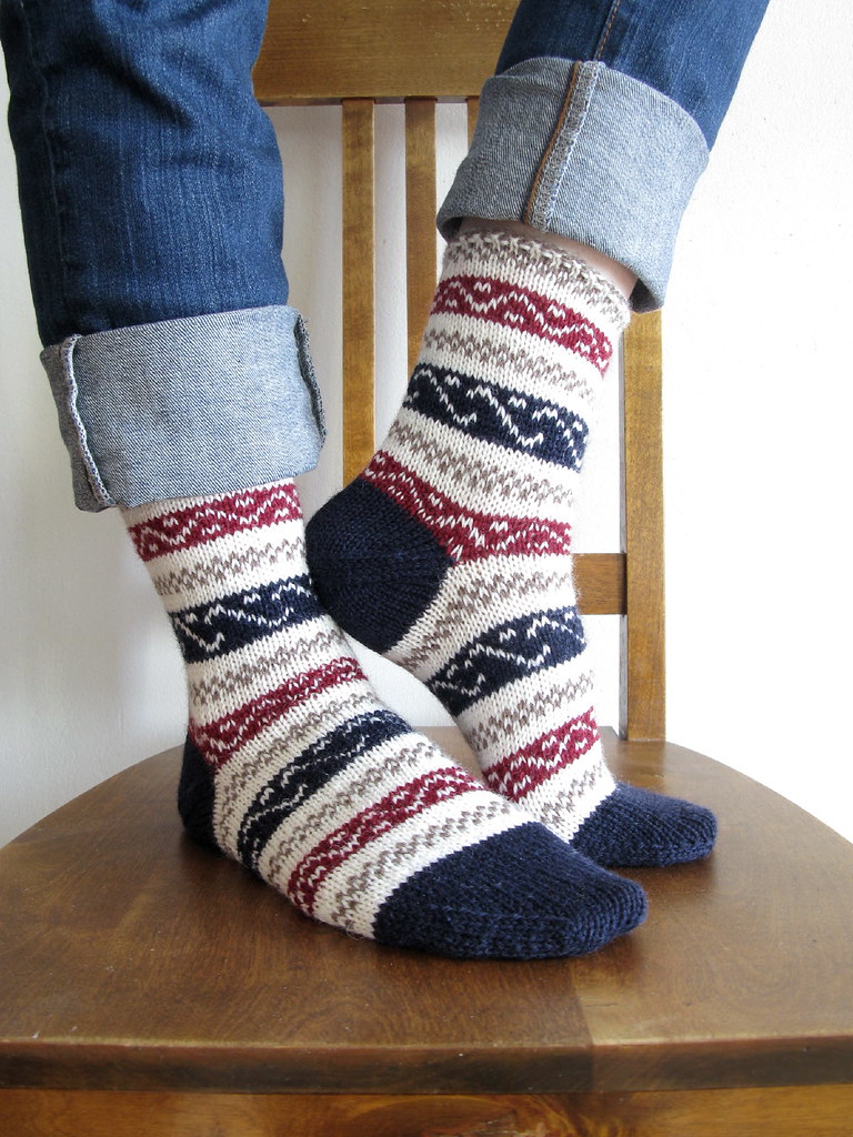 Ukrainian socks by Nancy Bush Pattern source Folk Socks /… Flickr