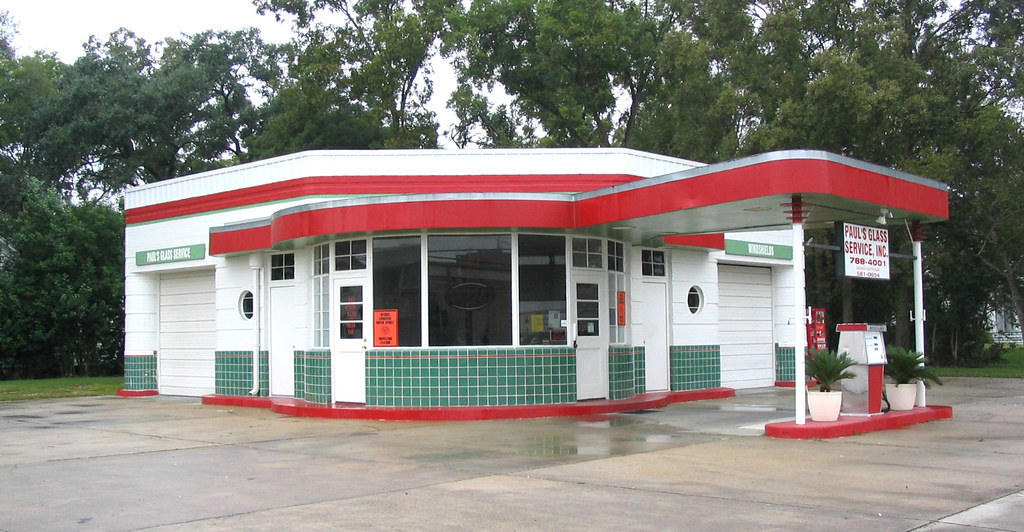 OST5 Paul's Glass, Crowley, Louisiana. Gas station. Drive … Flickr