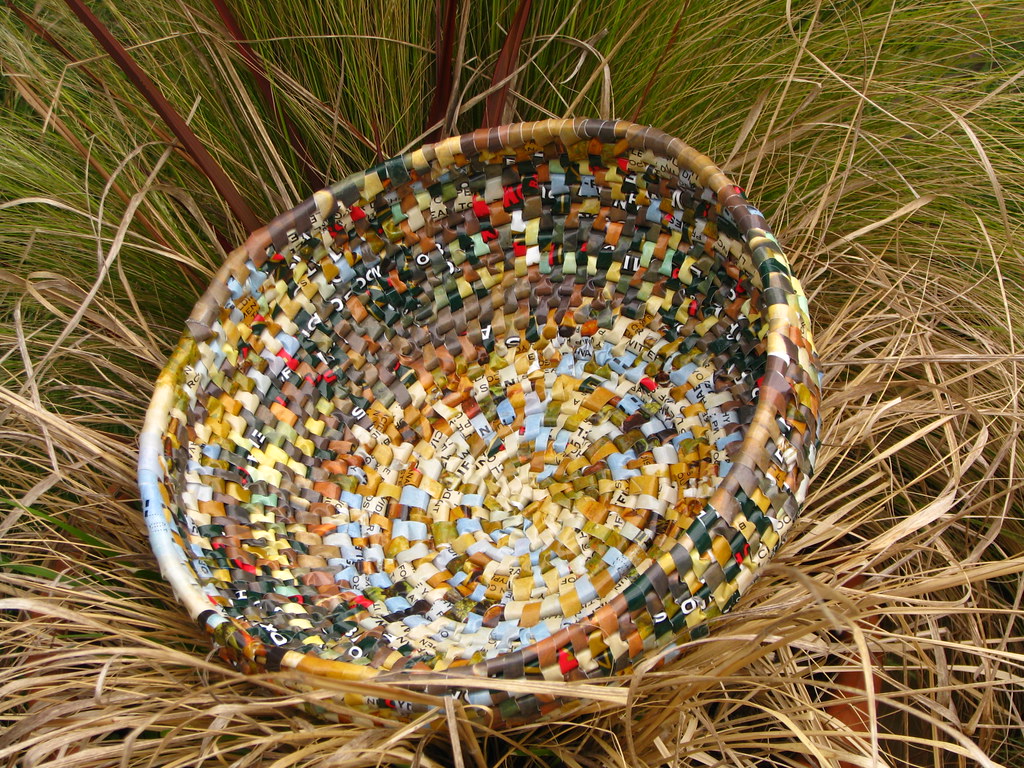 plastic basket recycled plastic bags into beautiful large … Sally