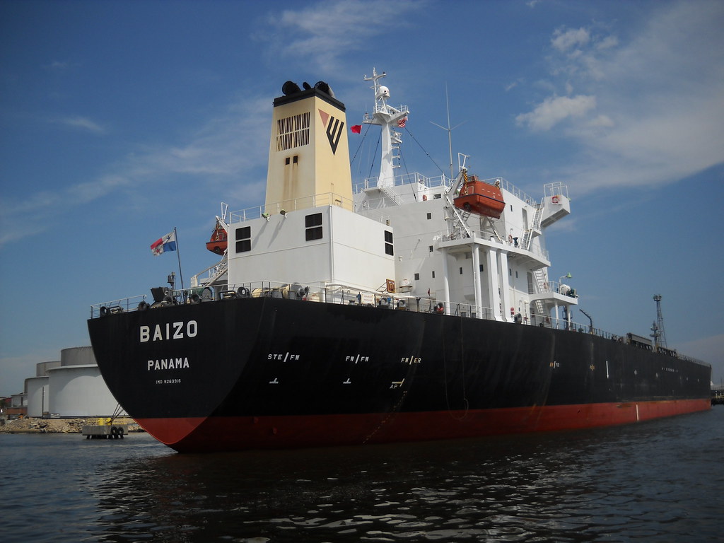THE GREAT SHIP BAIZO double hull ship , oil tanker taken