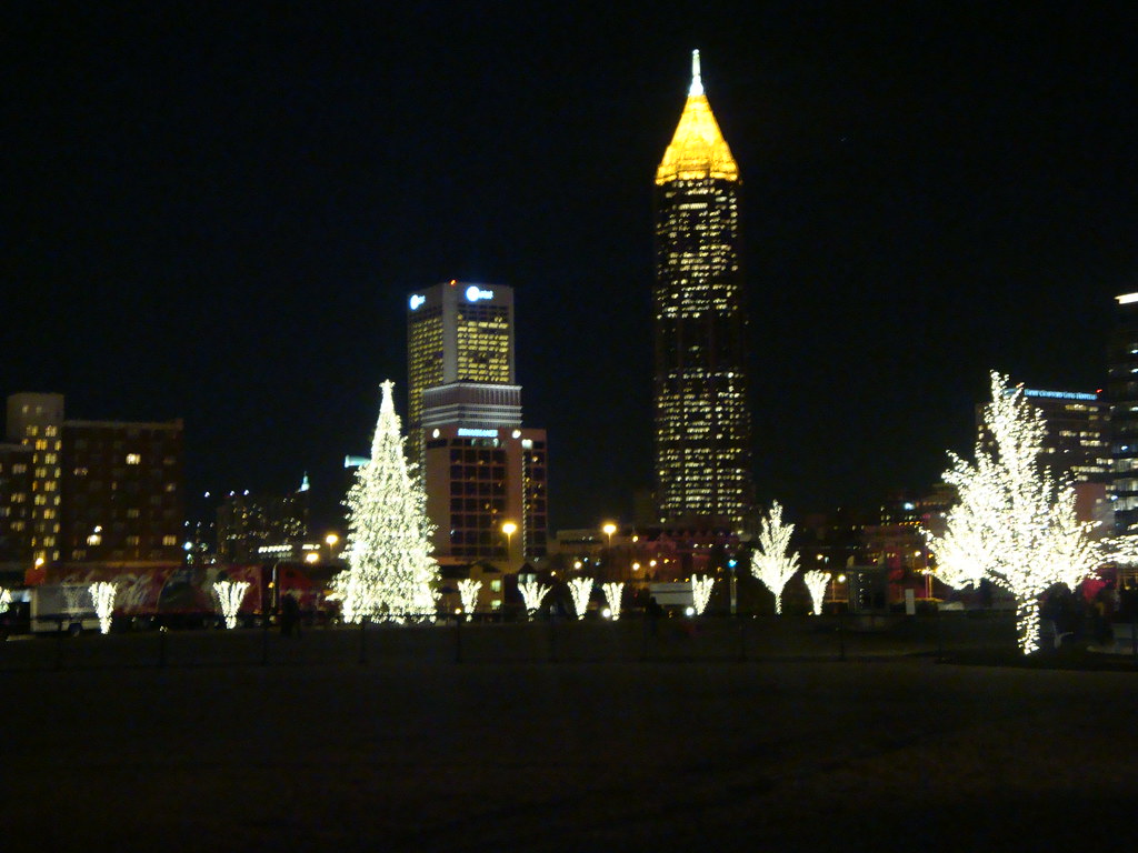 Atlanta Night Skyline And Christmas decorations. Outside o… Flickr