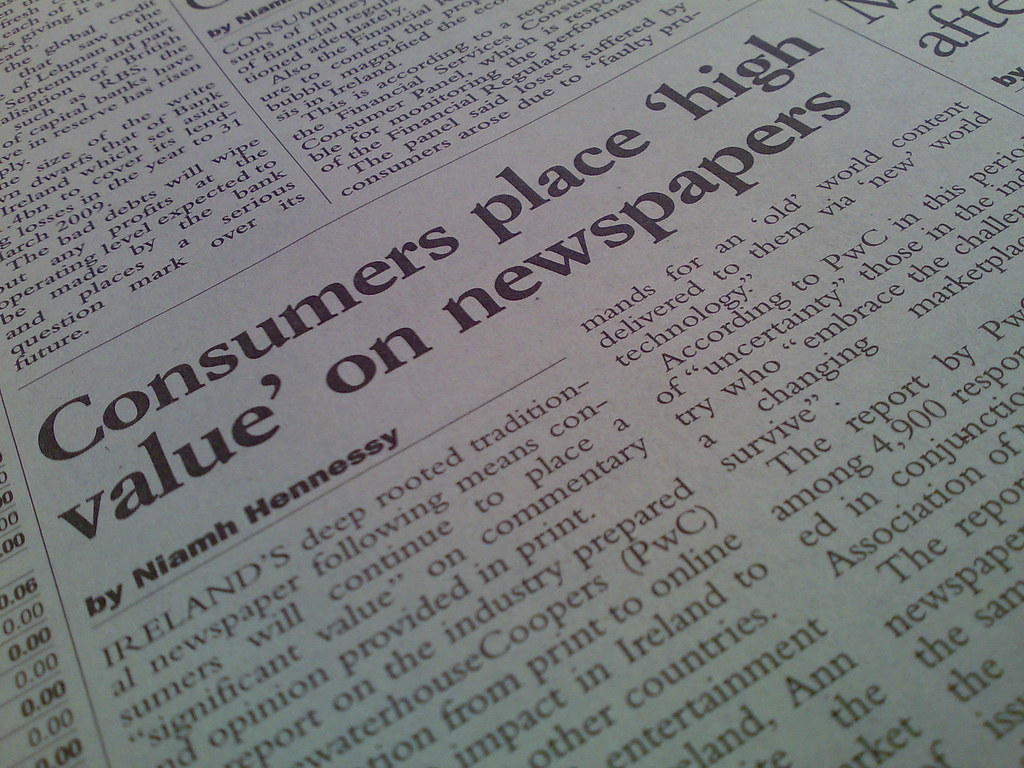 Newspapers Valued An item in today's Irish Examiner points… Flickr