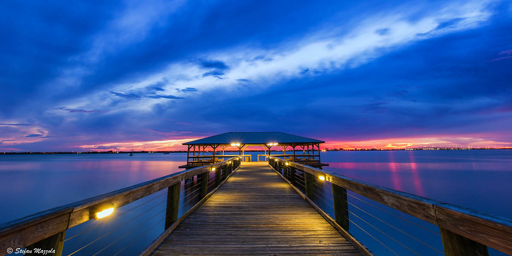 Melbourne Beach Pier Sunset A beautiful sunset at Melbourn… Flickr