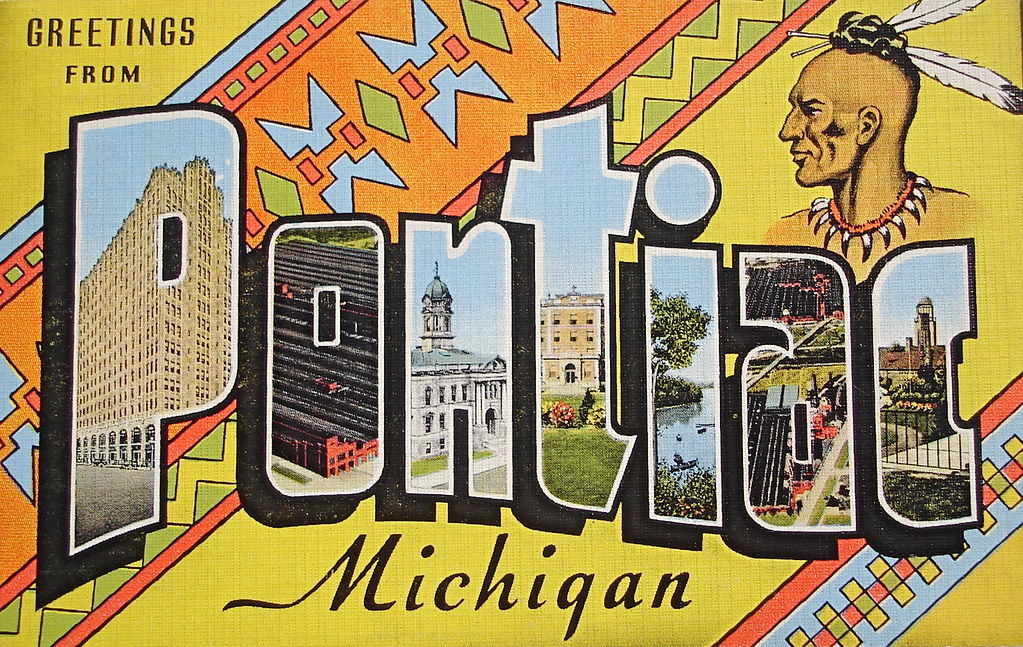 Greetings from Pontiac Michigan postcard Back text "KEY T… Flickr