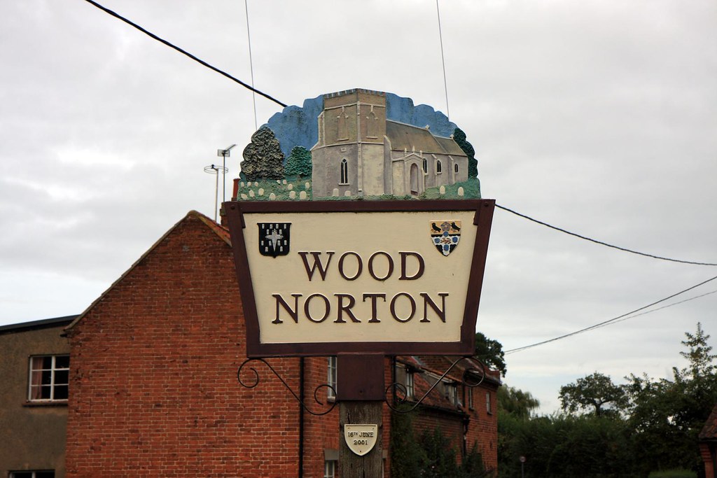 Wood Norton Norfolk Village sign. David Flickr
