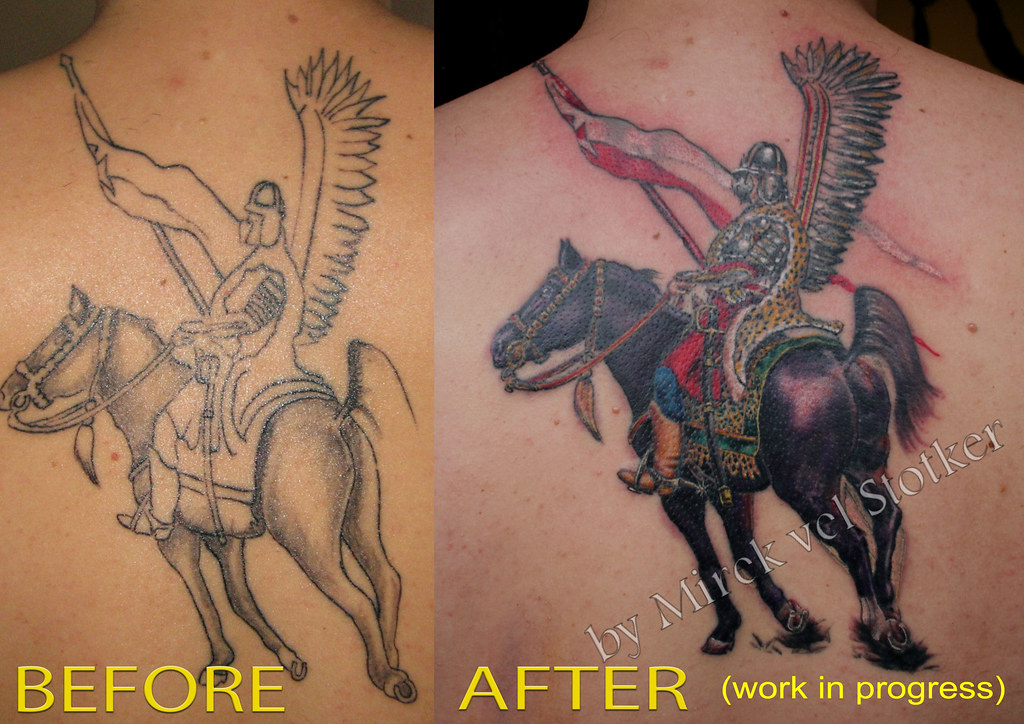 polish hussar tattoo cover up by Mirek vel Stotker Flickr