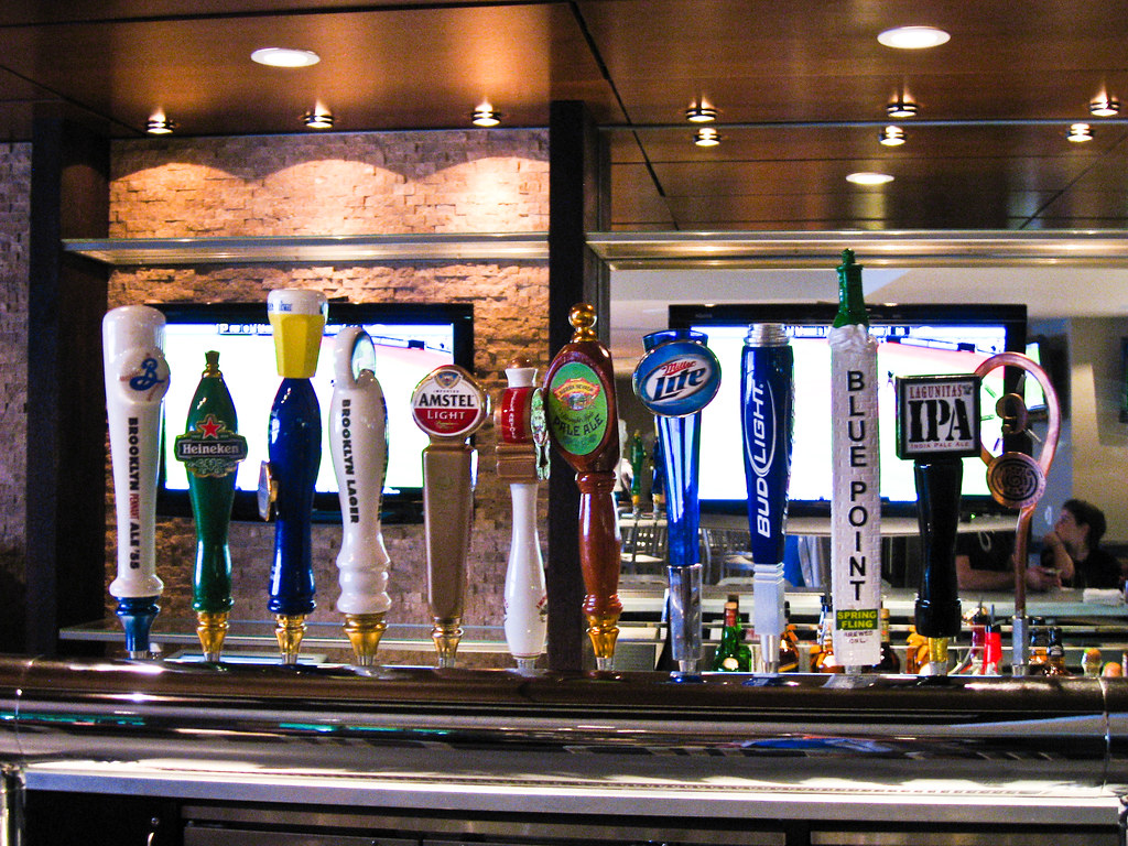 Beer lineup at a bar inside Citi Field's Delta Club. Flickr