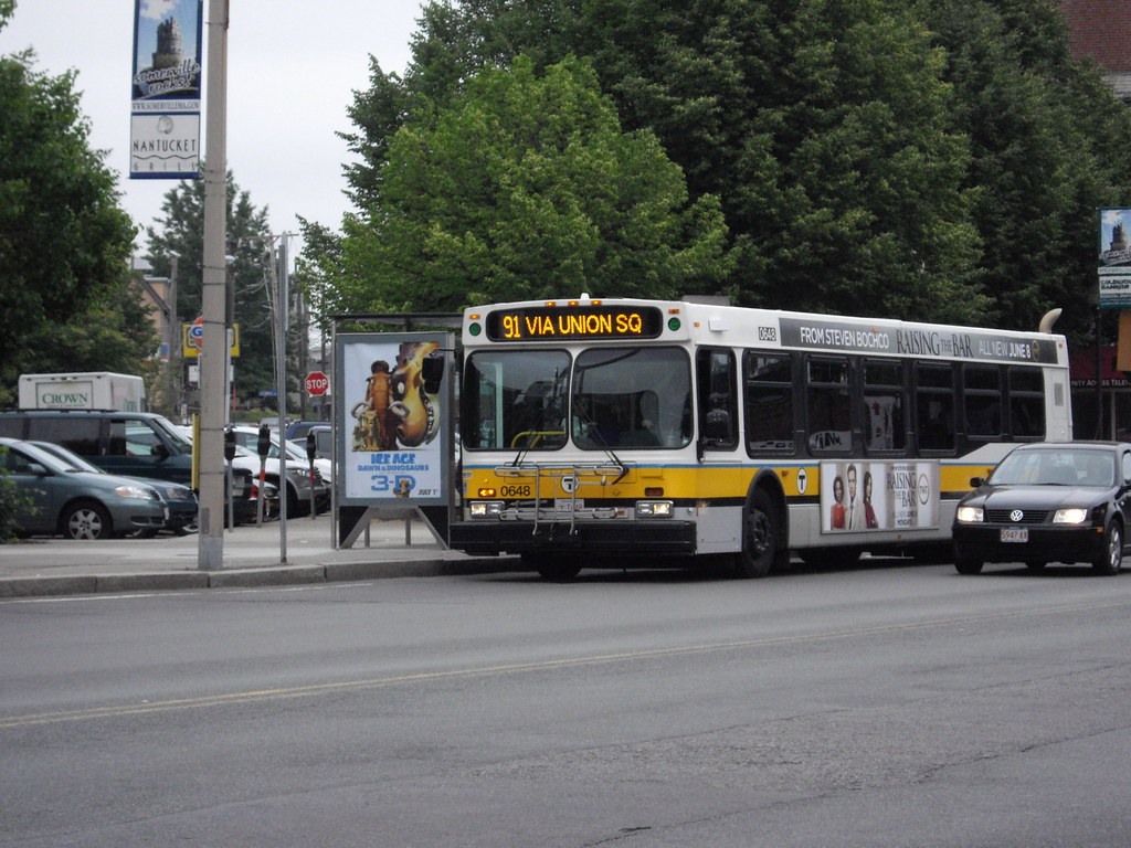 MBTA BOSTON BUS NEW FLYER 0648 Union Square Somerville Flickr