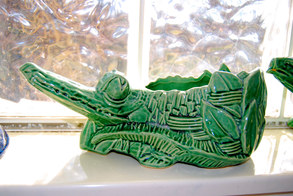 1950's McCoy Pottery Animal Form Alligator Planter Flickr