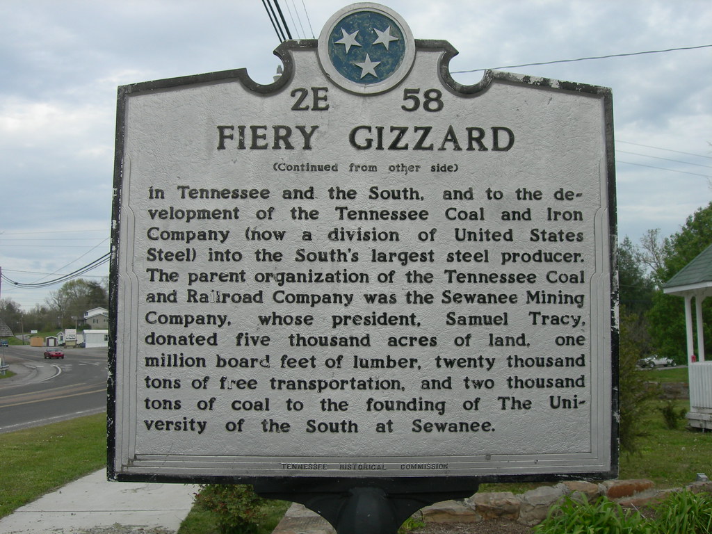 Fiery Gizzard Historic Marker Tracy City, Tennessee Flickr