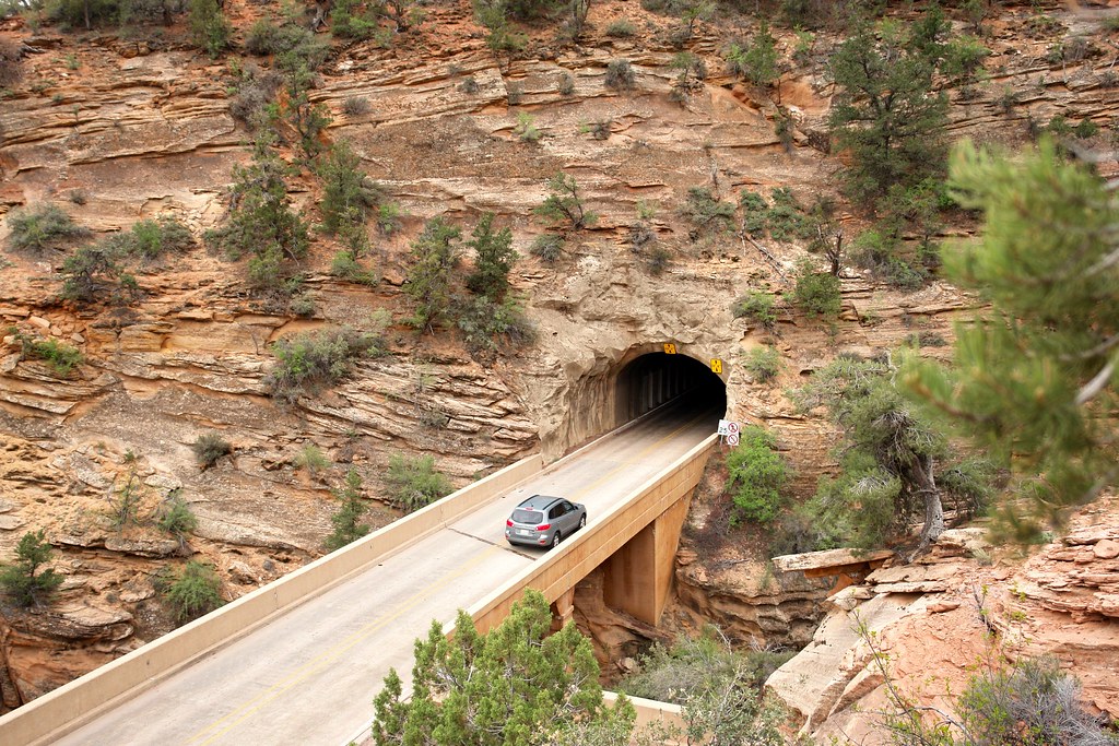 Car, Mt Carmel Tunnel through Zion National Park Alex Proimos Flickr