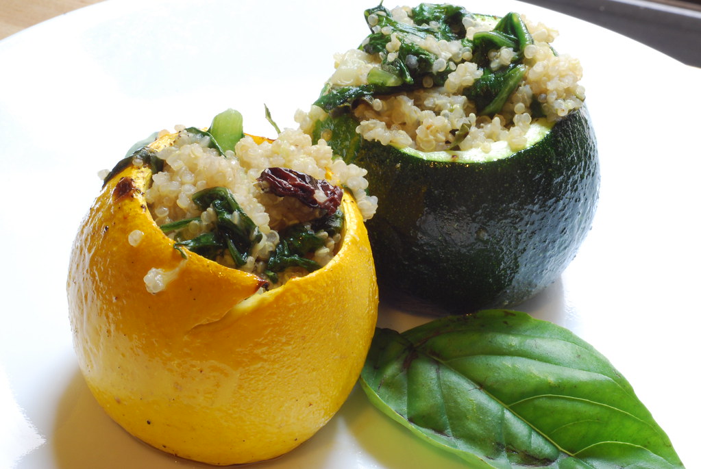 zucchini stuffed with quinoa Spring '09 Cooking RoundUp Flickr
