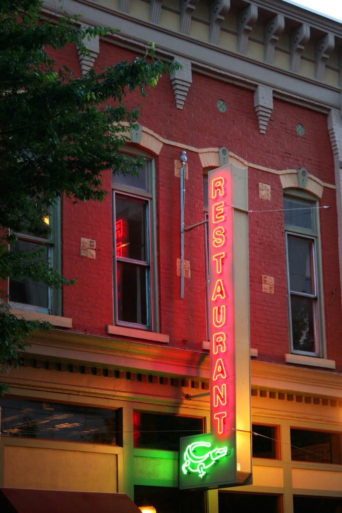 Restaurant neon sign in Downtown Roanoke Along Salem Ave. … Flickr