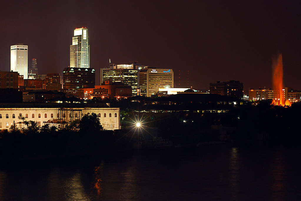 Omaha Skyline from Iowa Omaha Skyline view from the top of… Flickr