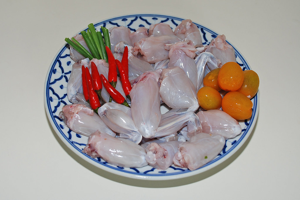 Frog Meat Fresh frog meat bought from the wet market. Choo Yut